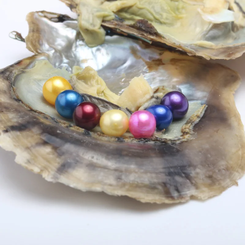 9 шт. морской Oyster комплект Класс AAA 7 8 мм 25 Цвета круглый пресноводной жемчужиной в