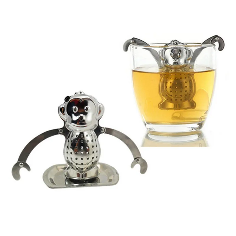 Stainless Steel Lovely Monkey Loose Tea Leaf Infusers Convenient Cute