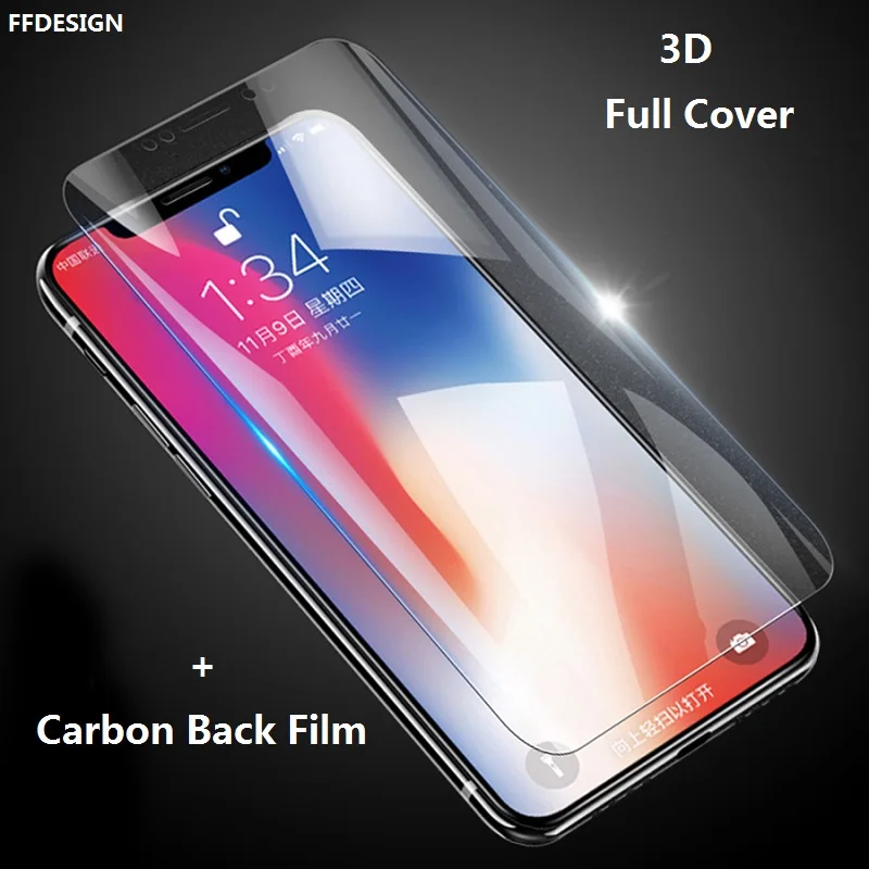 3D изогнутая полностью нано защитная пленка для iPhone X XS Max XR 6 6s 7 8 Plus (не закаленное