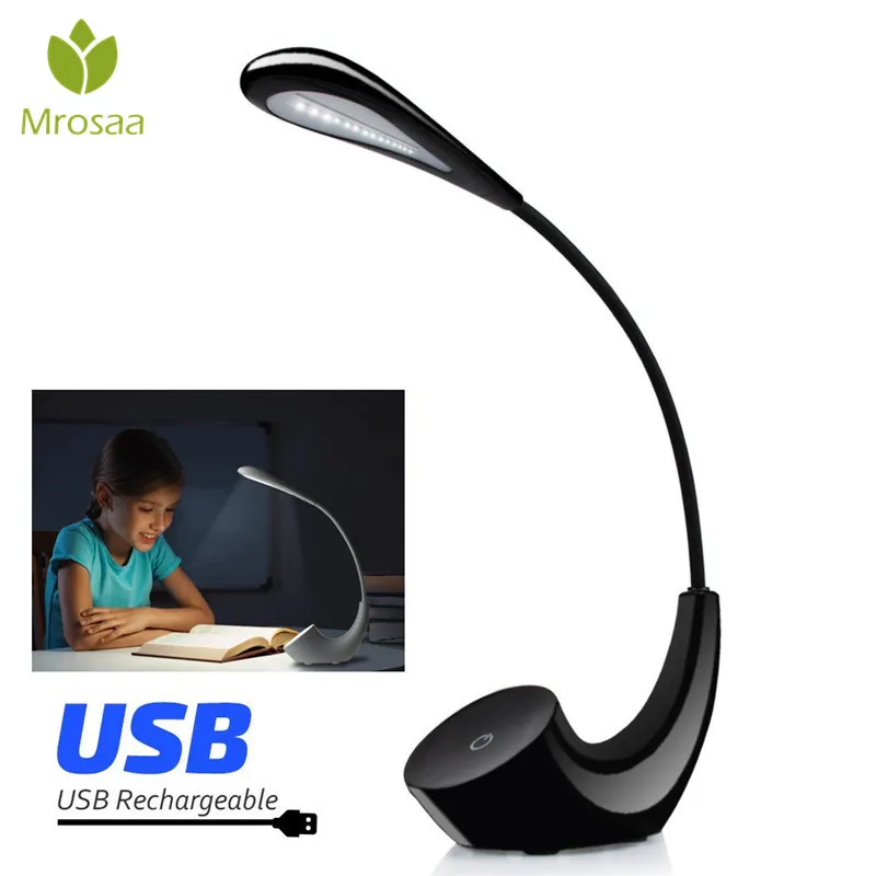 Mrosaa настольная лампа ABS 3 Вт складной сенсорный контроль диммируемая Eyecare USB