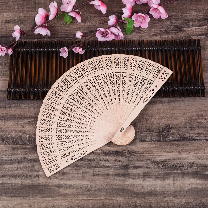 

Super Light Chinese Japanese Folding Fan Original Wooden Hand Flower Moon Bamboo Pocket Fan for Home Decor Decoracion Fiestas