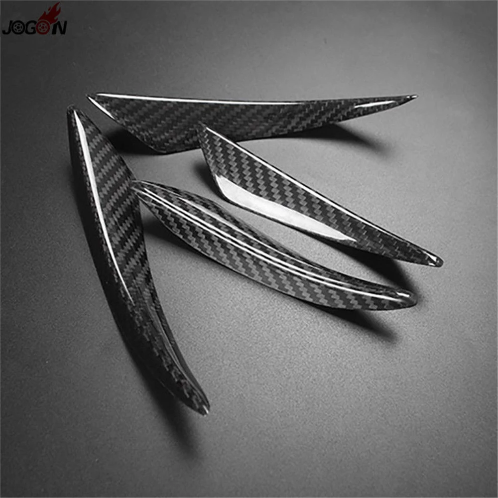 

Universal Carbon Fiber Front Body Trim For Mitsubishi Lancer Evolution Outlander ASX Car Bumper Lip Splitter Fin Spoiler Guard