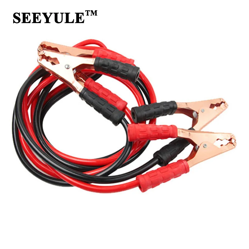 2 unids/set SEEYULE 500AMP Cable de refuerzo línea de batería de coche camión fuera de carretera Auto coche saltar Cables Cable de batería Universal