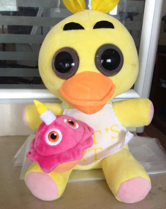 

1PC 25CM 9.8" CHICA DUCK Five Nights at Freddy's FNAF Freddy Foxy Bonnie Chica Kids Toys Animals Plush Dolls Stuffed Animals
