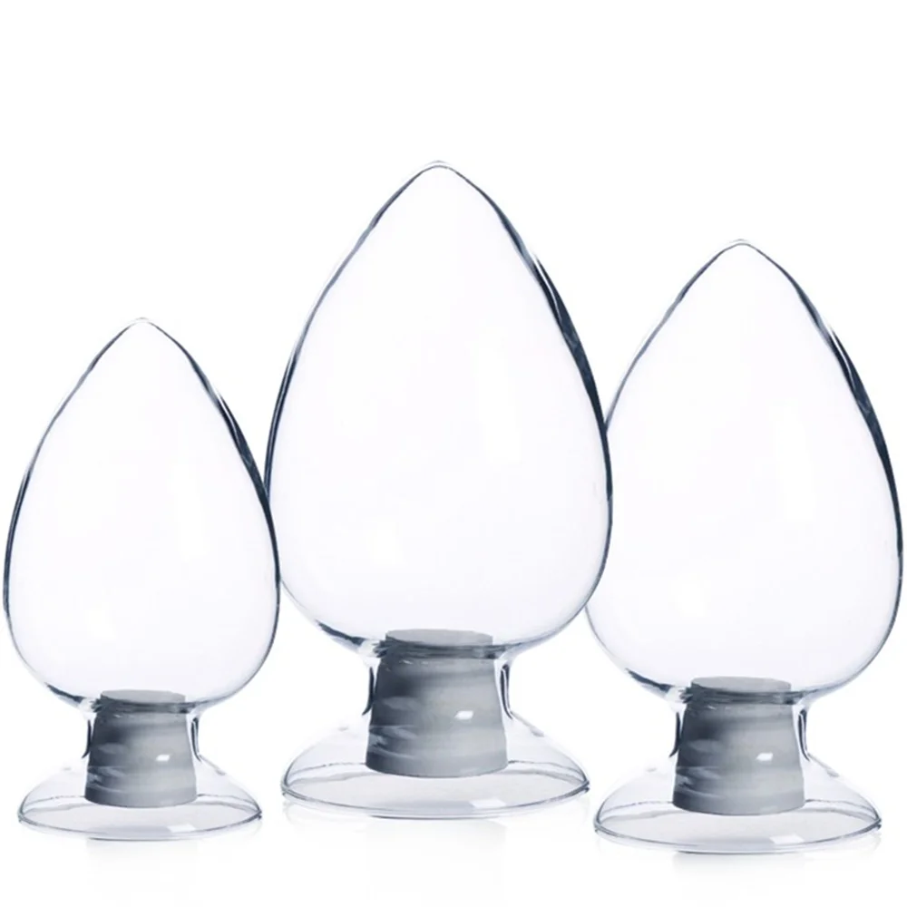 high quality Conical seed bottle glass sample display bottle with stopper lab supplies 125ml 250ml 500ml
