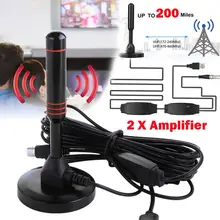 LumiParty внутренняя цифровая HD ТВ антенна усиленная 200 Миля Диапазон VHF UHF Freeview r15