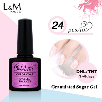

24 Pcs Free Shipment Gelartist Granulated Sugar Series Gel Nail Polish