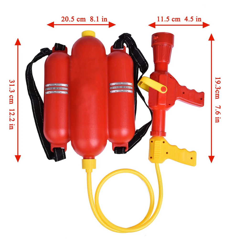 Распылитель воды пистолет рюкзак игрушка-Пожарник для детей Детская летняя игрушка пистолет уличные игры Детский праздник