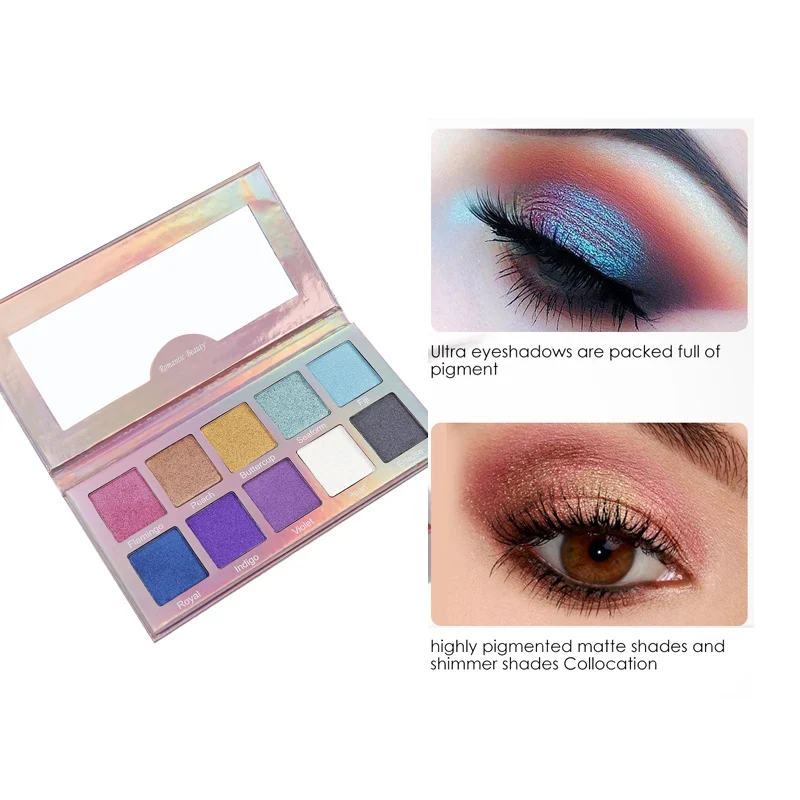 

Glitter Eyeshadow Powder Pallette Makeup Matte Shimmer Pigmented Charming Eye Shadow
