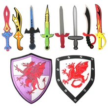 10 шт. наружные поролоновые игрушки eva Меч Щит Набор средневекового воина оружие дети ролевые игры Косплей игры игрушки для девочек мальчиков мечи