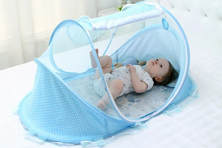 Лидер продаж Портативный Детские Москитная сетка, 0-3 месяцев ребенка спать в кроватке, 2 цвета хорошее качество детские палатки кровать, bebek