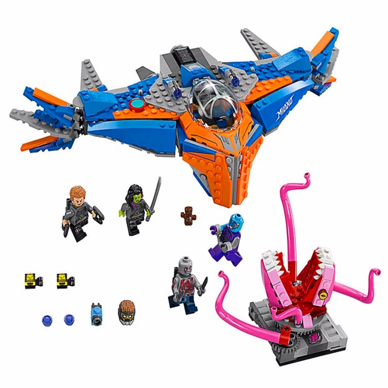 

BELA 10748 Heroes Guardians Of Galaxy The Milano VS Abilisk Building Blocks Brick Compatible Technic 76081 Playmobil Toys