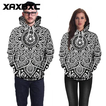 

New 170 Mandala Flower Floral Mexican 3D Printed Hoodie Hooded Femme Sweatshirt Casual Loose Men Women Pocket Hoodies Coat
