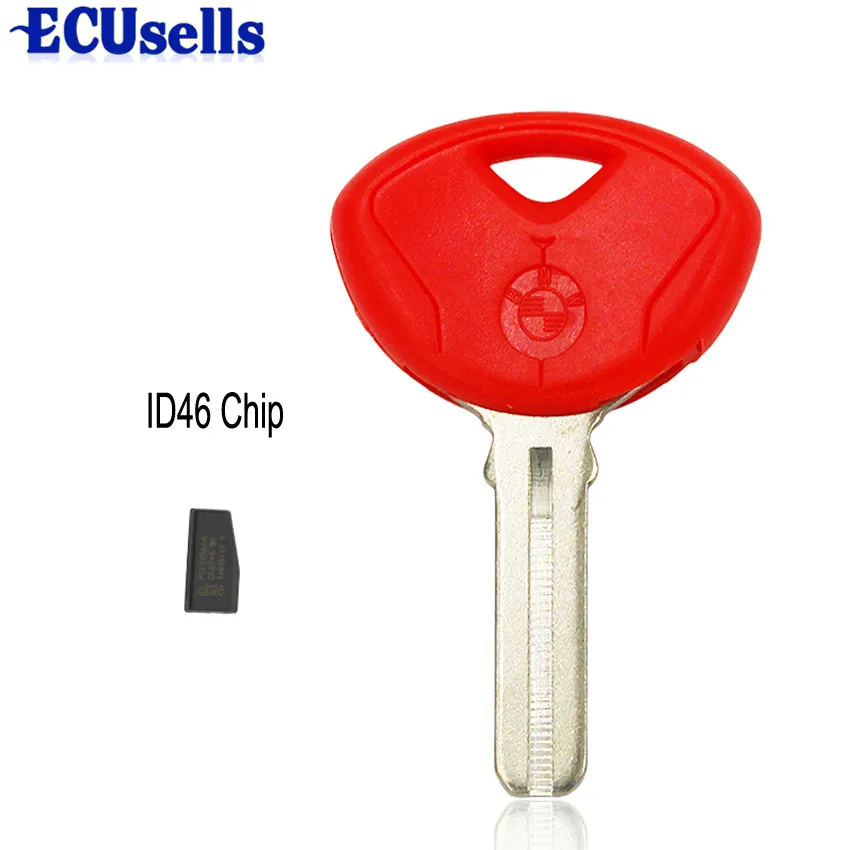 

For BMW Motorcycle RED COLOR BLANK TRANSPONDER KEY SHELL F650 F800 S1000RR R1200 K1200 K1300 with ID46 Chip