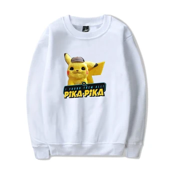 

Pokemon Hoodies Sweatshirt Men Detective Pikachu Hoodie Kawaii Printed Pullover Cosplay Unisex Moletom Japanese Streetwear