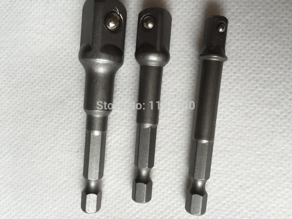 

QUICK CHANGE CHUCK SOCKET ADAPTER SET HEX SHANK TO 1/4" 3/8" 1/2" SET NEW