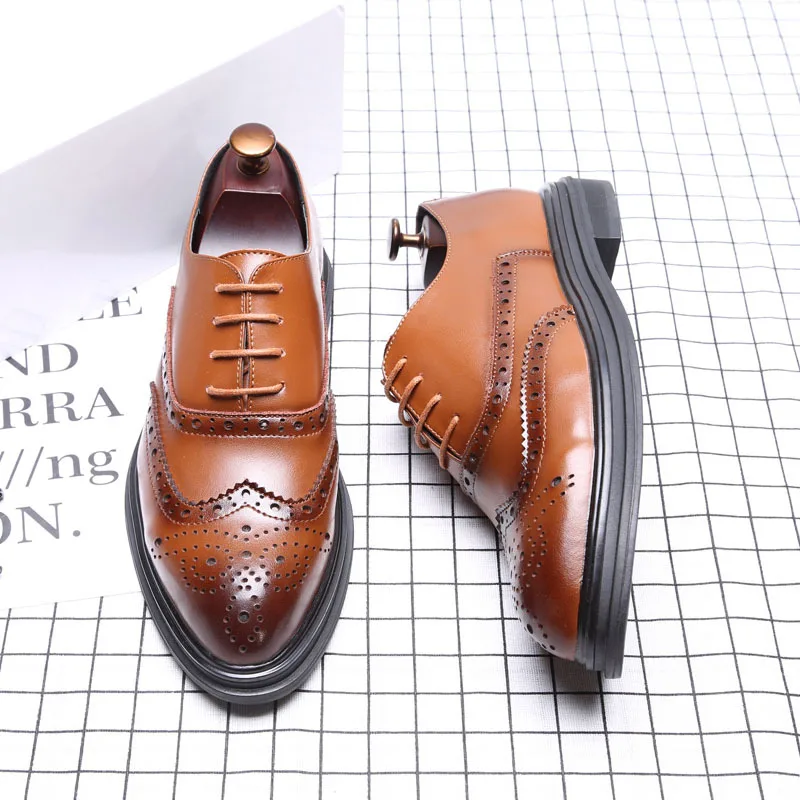 

New Bullock carved business casual men's shoes