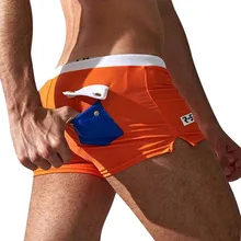 Брендовые лоскутные сексуальные мужские купальные костюмы Sunga, нейлоновые мужские плавки с низкой посадкой, мужские плавки, эластичные купальные кальсоны для серфинга