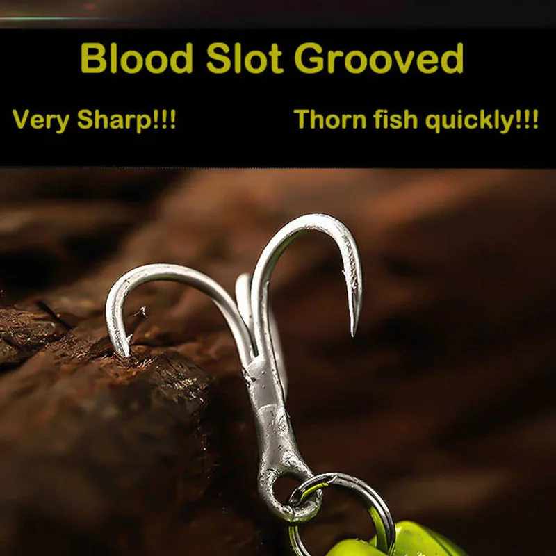 OUTKIT 1 قطعة 5g/8g/14g/21g المعادن VIB الصيد السحر Crankbait باس كرنك الطعم التريبل مع 2 خطاف ملعقة الطعم الرصاص الأسماك Crankbait