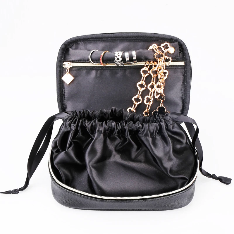 

Jewelry Box Princess Makeup Bag High-Grade Leather Toiletry Bag Small Portable Jewelry Box Large Fashion Cosmetic Bag