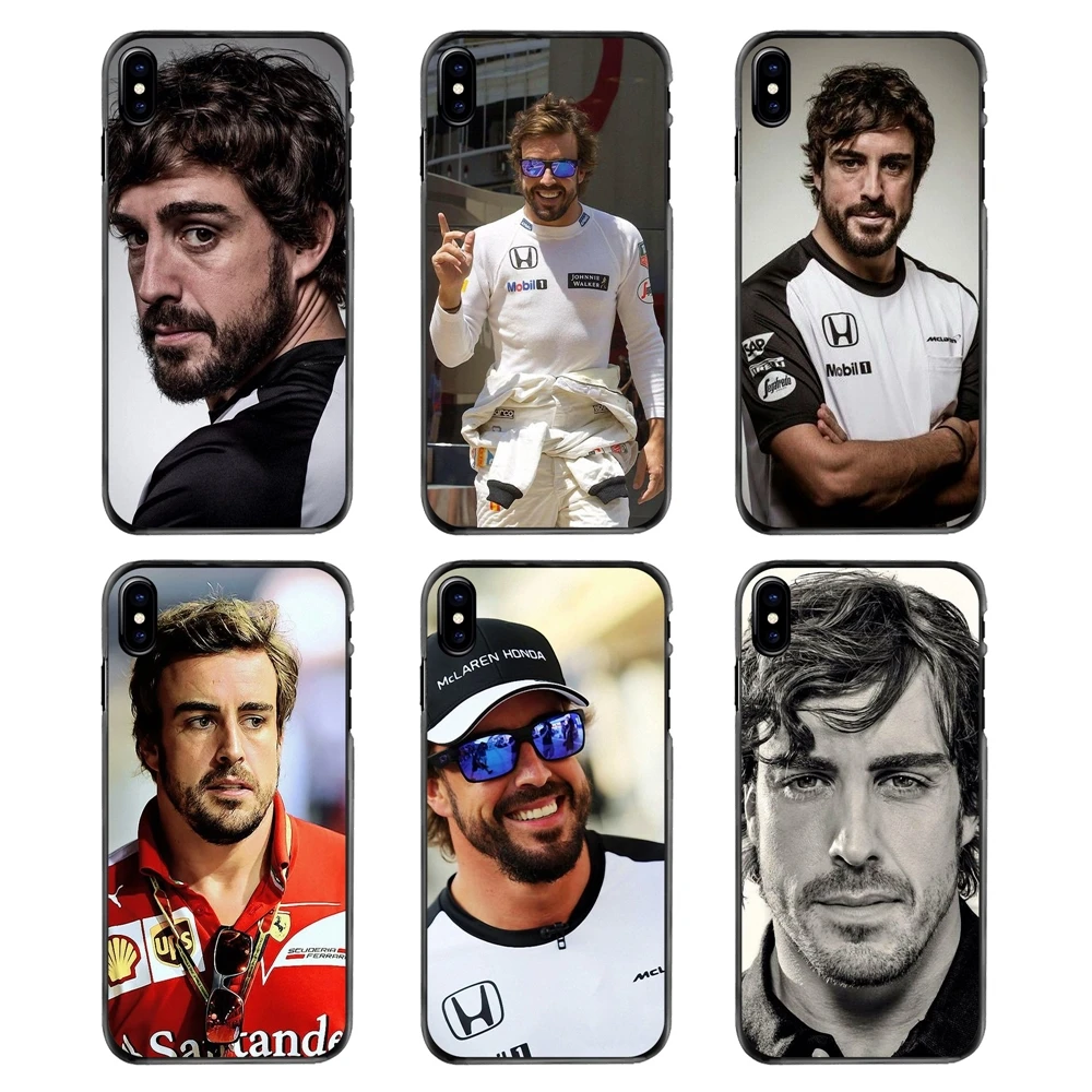 

Car Driver fernando alonso Spain star For Samsung Galaxy Note 2 3 4 5 S2 S3 S4 S5 MINI S6 S7 edge S9 S8 Plus Hard Phone Bag Case