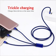 10 шт. 3 в 1 зарядный кабель Micro Тип usb C 8 pin Зарядное устройство кабель для iPhone шнур Кабели быстрой зарядки для Xiaomi/huawei/Android 1,2 м