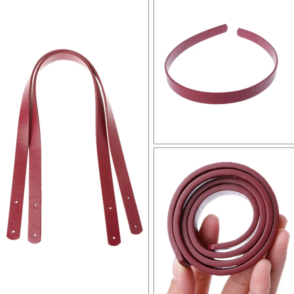 

2PCS Faux Leather Shoulder Bag Strap Detachable Belts Handles Replacement for Handbags Strap Band Rivet DIY Accessories KZ0007
