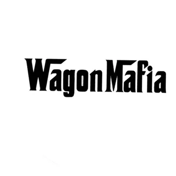 

15.2*4.1CM WAGON MAFIA Car Styling Sticker Decal Cool Tough Man Style Car Stickers Accessories Black/Silver C9-0260