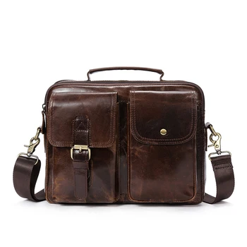 

Oil Wax Leather Men's Handbags Business Briefcases Genuine Leather Retro Men's Shoulder Bag Messenger Bag Men's Bag