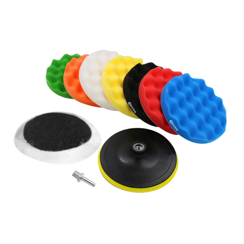 10 Pieces 6 Inch Car Polishing Pads Sponge Buffing Waxing Pad For Car Polisher