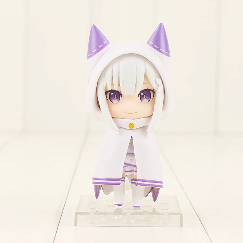 10 см аниме Re: жизнь в другом мире от Zero Emilia фигурка Nendoroid 751 Q версия ПВХ фигурка Коллекция Модель игрушки