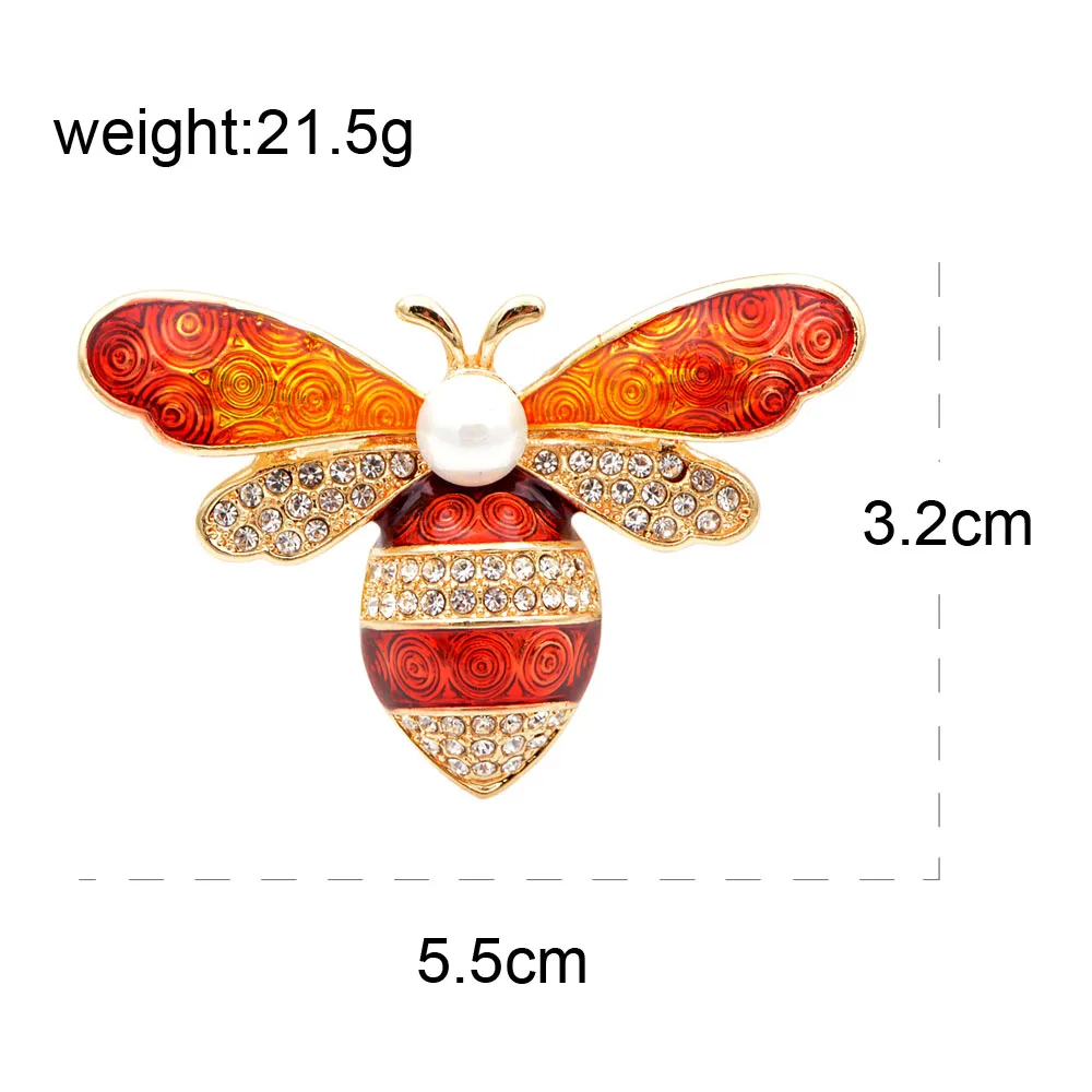 CINDY XIANG 3 Цвета Стразы Красочные Броши в виде пчел для женщин насекомое с эмалевым покрытием брошь с Пчелой булавка Сумочка висячая подарок