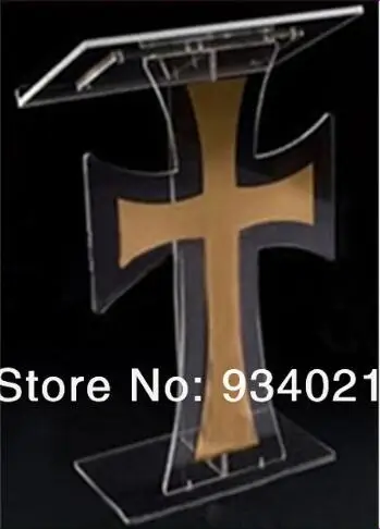 

Free Shipping Transparent acrylic lectern Acrylic Cross Lectern Acrylic Podium table Small cheap acrylic lectern