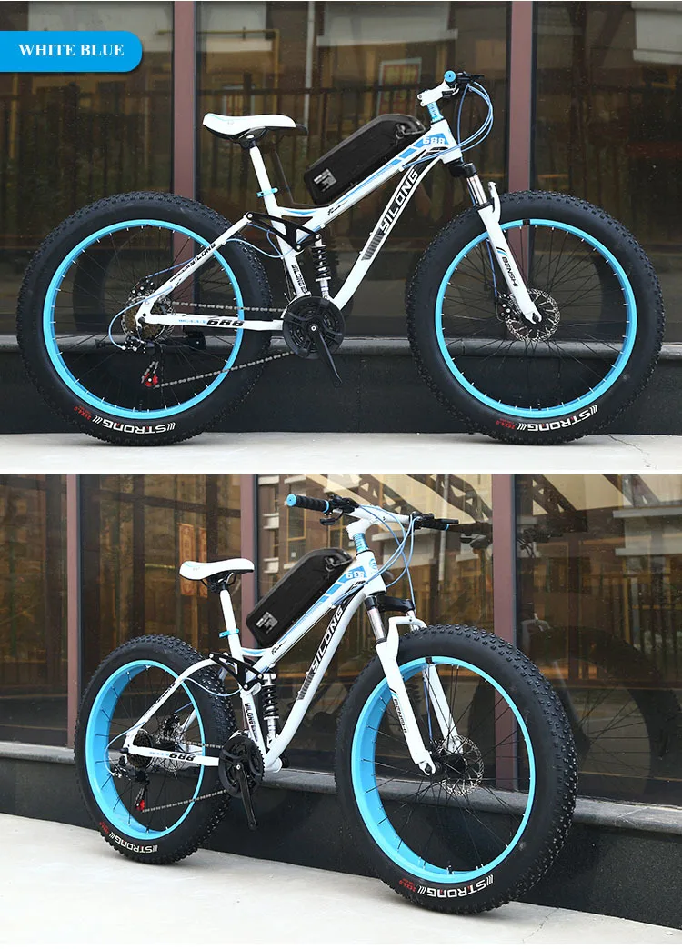 Excellent 26 "mountain Bike Suspension Of Fat Powerful Electric Ebike And Ebike 27 Speed Mountain Bike 48v1500w 4.0 - Road Tyres. 24