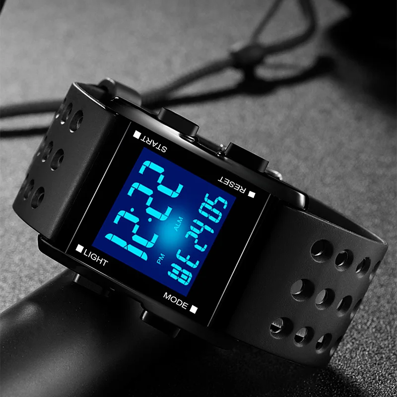 

Waterproof Electronic Sport Watches Men LED Wristwatch Casual Running Watch Digital Quartz Clock Digital Relojes Hombre 2017 Box
