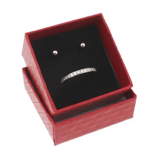 Square Jewelry Organizer Box Engagement Ring For Earring Necklace Bracelet Packing Display Gift Box Holder Black White Wholesale