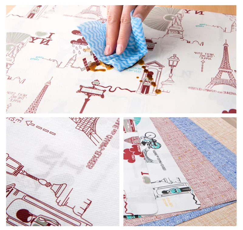 LIYIMENG Dinner Placemat European StyleTable Mat Pads Coasters Waterproof Chicken Pad Slip-Resistant PadB6