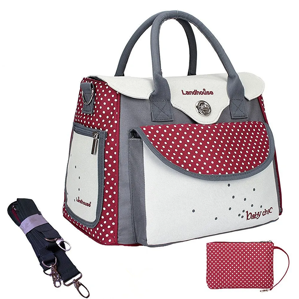 polka dot changing bag
