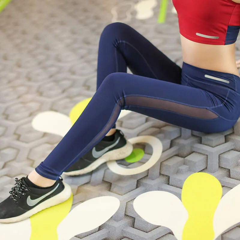 Женские спортивные штаны для йоги, фитнеса, занятий спортом, гимнастических тренировок, бега, быстросохнущие Леггинсы для йоги в красном, черном, синем цветах
