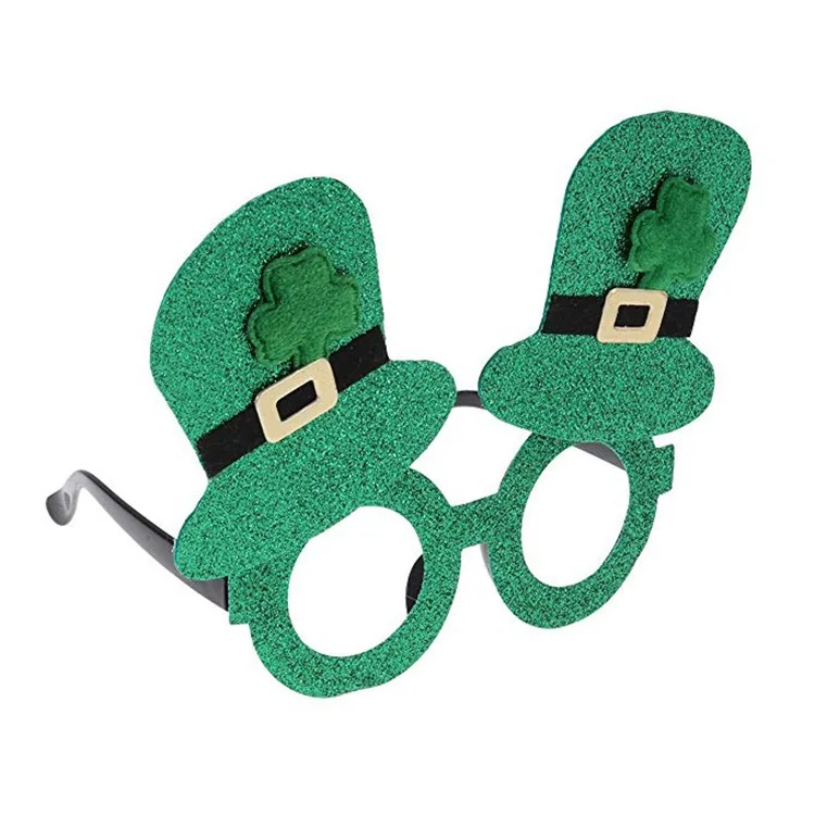 Ирландский праздник лук порошок очки Зеленый клевер шляпа st. Patrick праздничные