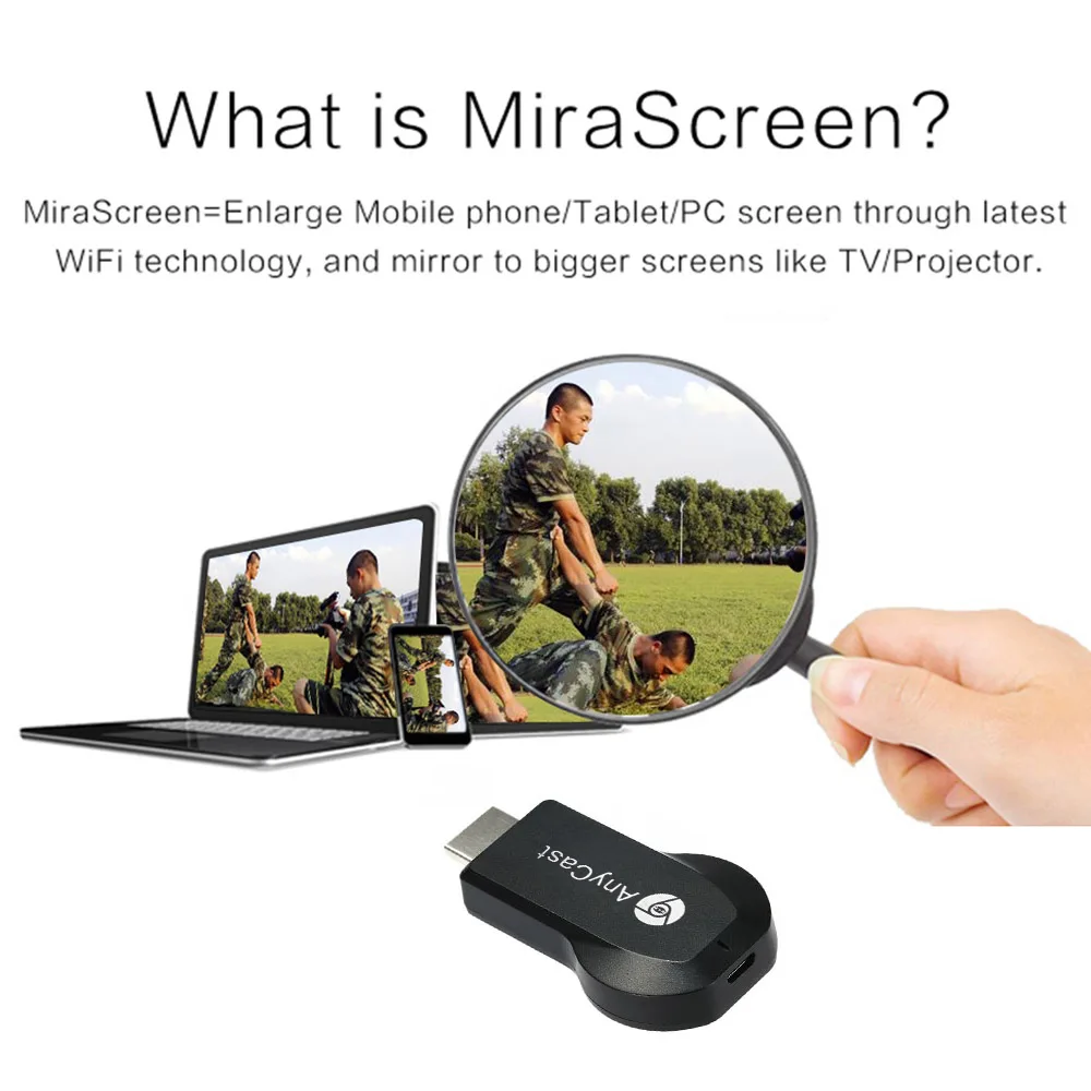 Mirascreen M2 плюс беспроводной WiFi Дисплей Dongle приемник Портативный Dongle 1080 P интерфейс HD ТВ палка DLNA AirPlay Miracast
