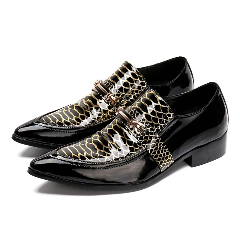 Sl118 Piste De Chaussures Homme Designer Bout Cuir Verni Nouveau Plus Mariage Noir À Bascule Parti Taille La Pointu Hommes En Mocassins Italien Alligator wxRYSxT10q