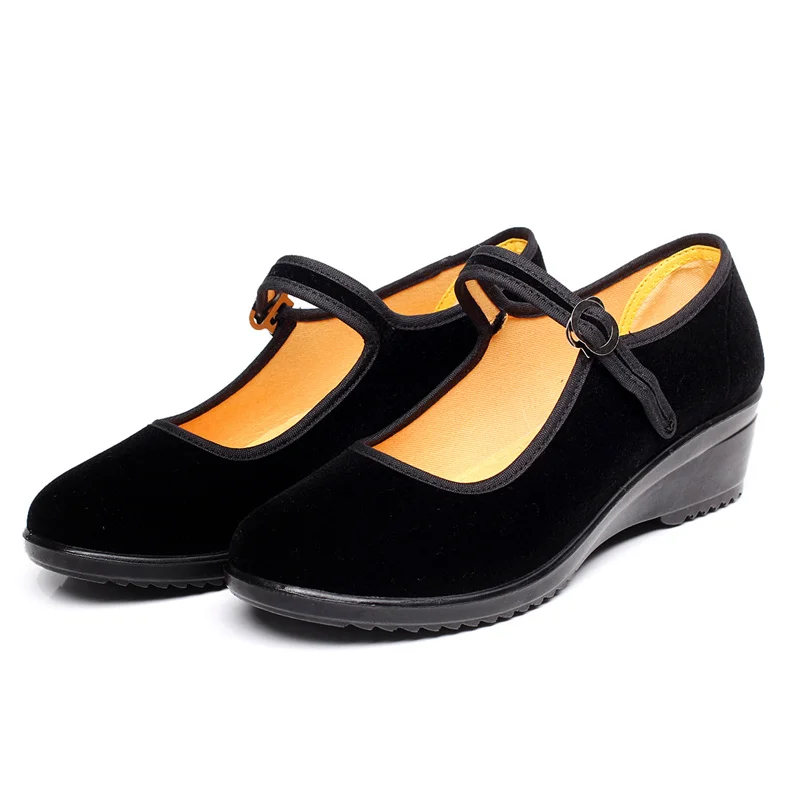 

Pointed Toe Women Flats Mary Janes Wedge Heel Ladies Flat Shoes Black Female Loafers Ballet Flats Spring Fall Work Dance Shoes