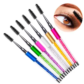 

Fashion Glitter Acrylic Handle Makeup Eyelash Brush Mascara Brush Spiral Wands Applicator Multifunction Eyelash Brush