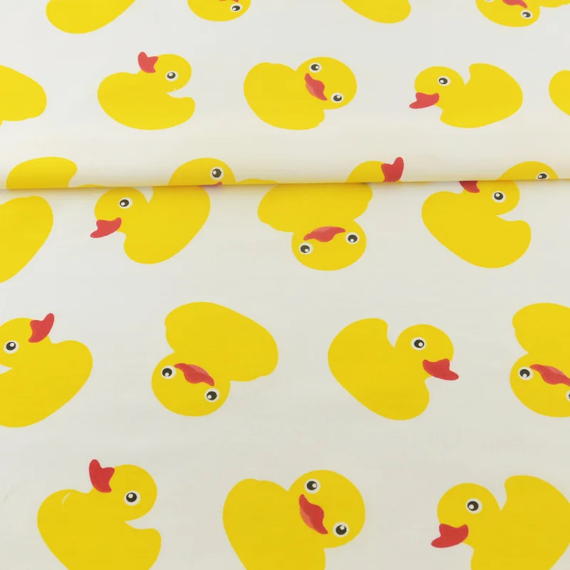 Quilting Patchwork 100% Cotton White Fabric Sewing Little Duck  Designs Tecido Bedding Twill Cloth Home Textile Scrapbooking Cm