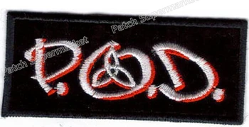 

3.5" P.O.D. LOGO Music Band patch Metal Iron On badge Rockabilly Tshirt TRANSFER MOTIF APPLIQUE Rock Punk Badge
