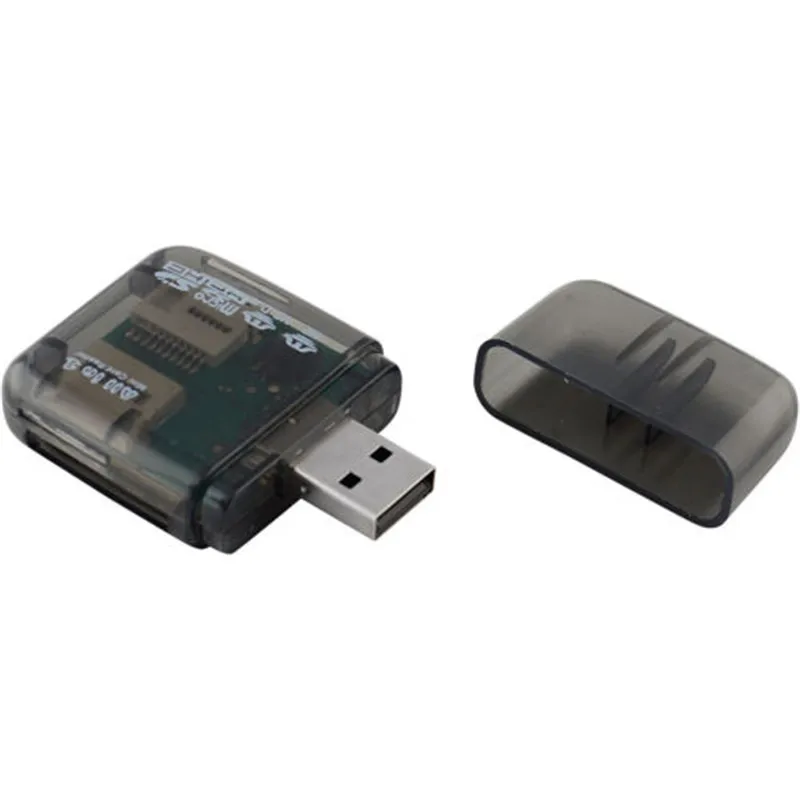 USB 2.0 Flash Memory Card Reader Все-в-одном SD/SDHC Micro-SD/TF MS -Duo M2 USB 2.0 Flash Card Reader SD Card Reader разные цвета