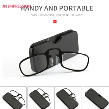 JN IMPRESSION клип очки для чтения для мужчин женщин Мини Сверхлегкий SOS бумажник пожилых оптика с коробкой Oculos De Grau складной Glasse