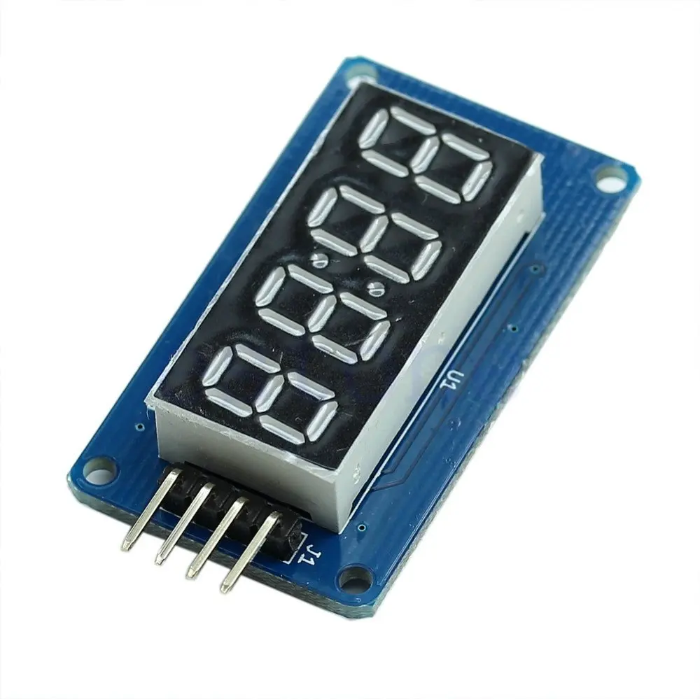 TM1637 4 биты цифровой светодиодный дисплей модуль diy для arduino 7 сегмент 0,36 дюймов часы красный анод трубки четыре серийный драйвер платы Pack