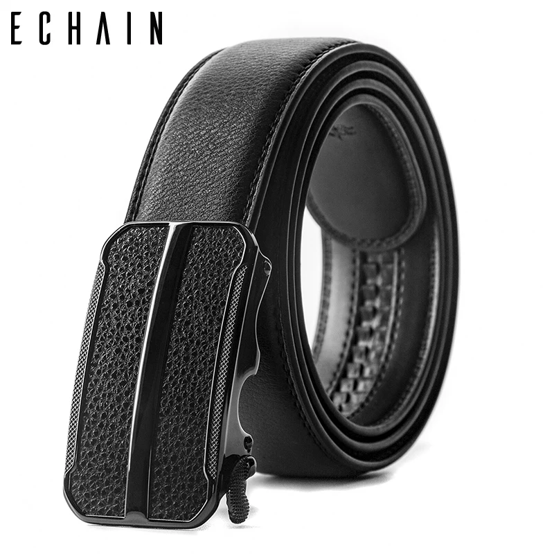 

ECHAIN Business Luxury Designer Belts Men High Quality Male Genuine Real Leather Wedding Waist Strap for Jeans Waistband